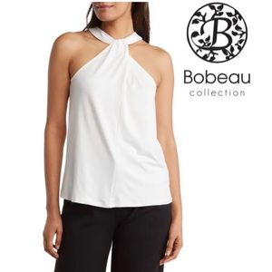 Bobeau White Twisted Halter Top 🆕